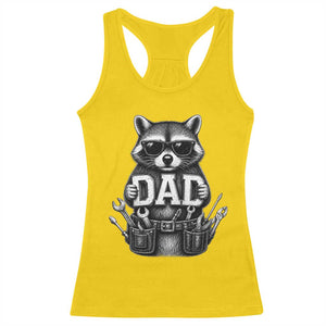 Funny Raccoon Dad Mechanic Racerback Tank Top Trash Panda Fathers Day Gift TS12 Daisy Print Your Wear