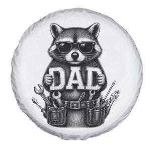 Funny Raccoon Dad Mechanic Spare Tire Cover Trash Panda Fathers Day Gift TS12 Print Your Wear