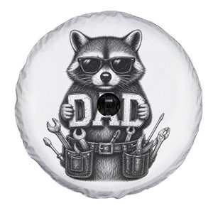 Funny Raccoon Dad Mechanic Spare Tire Cover Trash Panda Fathers Day Gift TS12 Print Your Wear