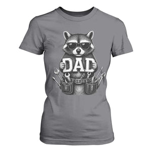 Funny Raccoon Dad Mechanic T Shirt For Women Trash Panda Fathers Day Gift TS12 Charcoal Print Your Wear