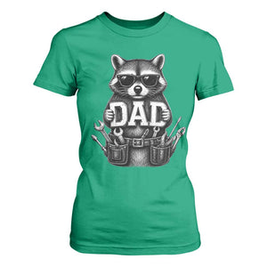 Funny Raccoon Dad Mechanic T Shirt For Women Trash Panda Fathers Day Gift TS12 Irish Green Print Your Wear