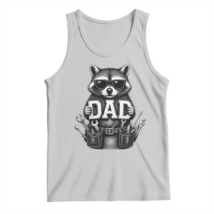 Funny Raccoon Dad Mechanic Tank Top Trash Panda Fathers Day Gift TS12 Ash Print Your Wear