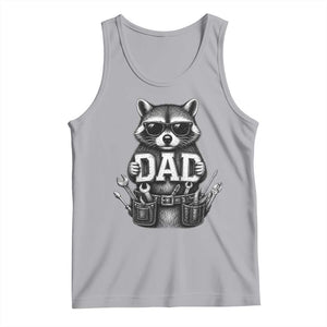 Funny Raccoon Dad Mechanic Tank Top Trash Panda Fathers Day Gift TS12 Athletic Heather Print Your Wear