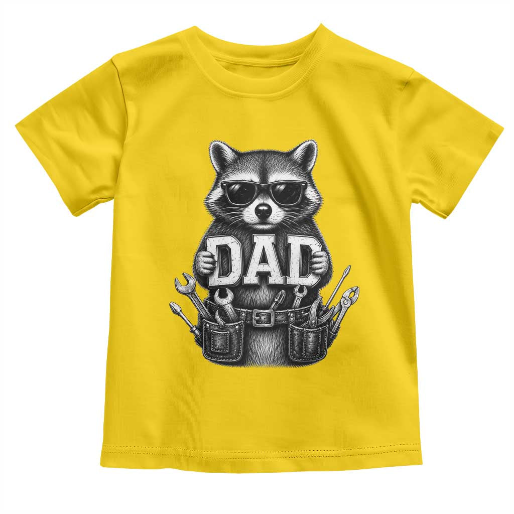 Funny Raccoon Dad Mechanic Toddler T Shirt Trash Panda Fathers Day Gift TS12 Daisy Print Your Wear