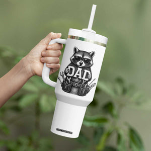 Funny Raccoon Dad Mechanic Tumbler With Handle Trash Panda Fathers Day Gift TS12 Print Your Wear