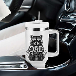 Funny Raccoon Dad Mechanic Tumbler With Handle Trash Panda Fathers Day Gift TS12 Print Your Wear