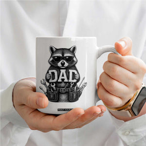 Funny Raccoon Dad Mechanic Coffee Mug Trash Panda Fathers Day Gift TS12 Print Your Wear