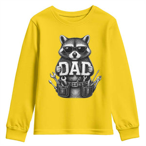 Funny Raccoon Dad Mechanic Youth Sweatshirt Trash Panda Fathers Day Gift TS12 Daisy Print Your Wear