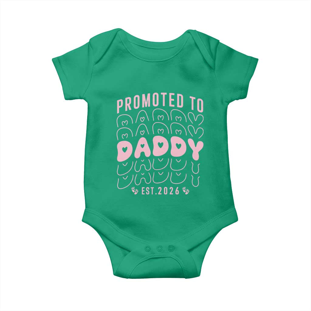 Promoted To Daddy 2026 New Girl Dad Baby Onesie First Time Fathers Day Gift TS12 Irish Green Print Your Wear