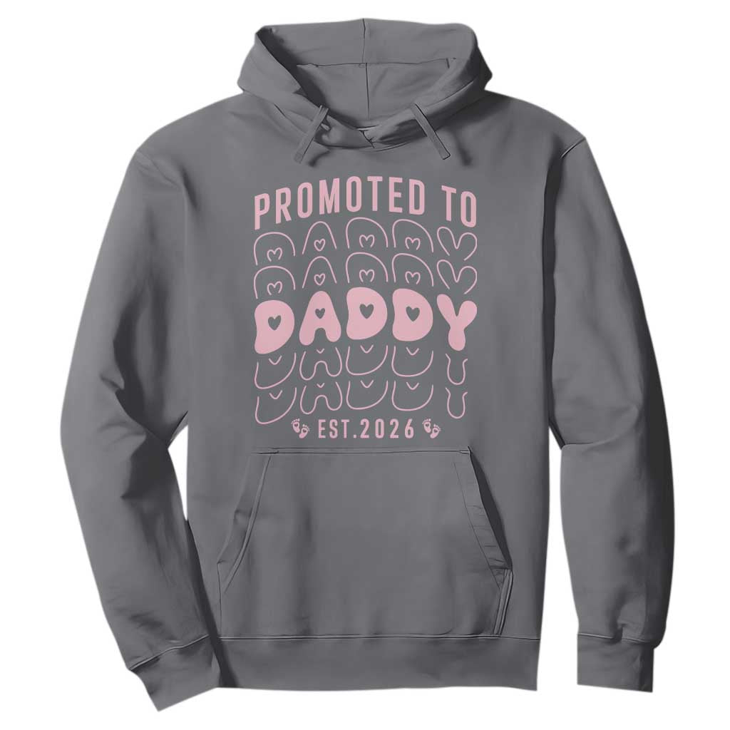 Promoted To Daddy 2026 New Girl Dad Hoodie First Time Fathers Day Gift TS12 Charcoal Print Your Wear