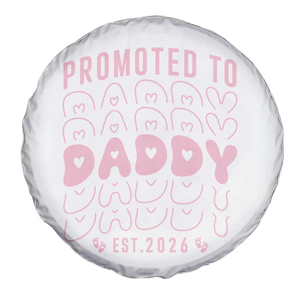 Promoted To Daddy 2026 New Girl Dad Spare Tire Cover First Time Fathers Day Gift TS12 Print Your Wear