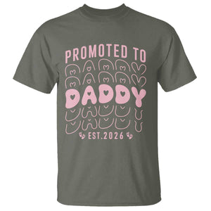 Promoted To Daddy 2026 New Girl Dad T Shirt First Time Fathers Day Gift TS12 Military Green Print Your Wear