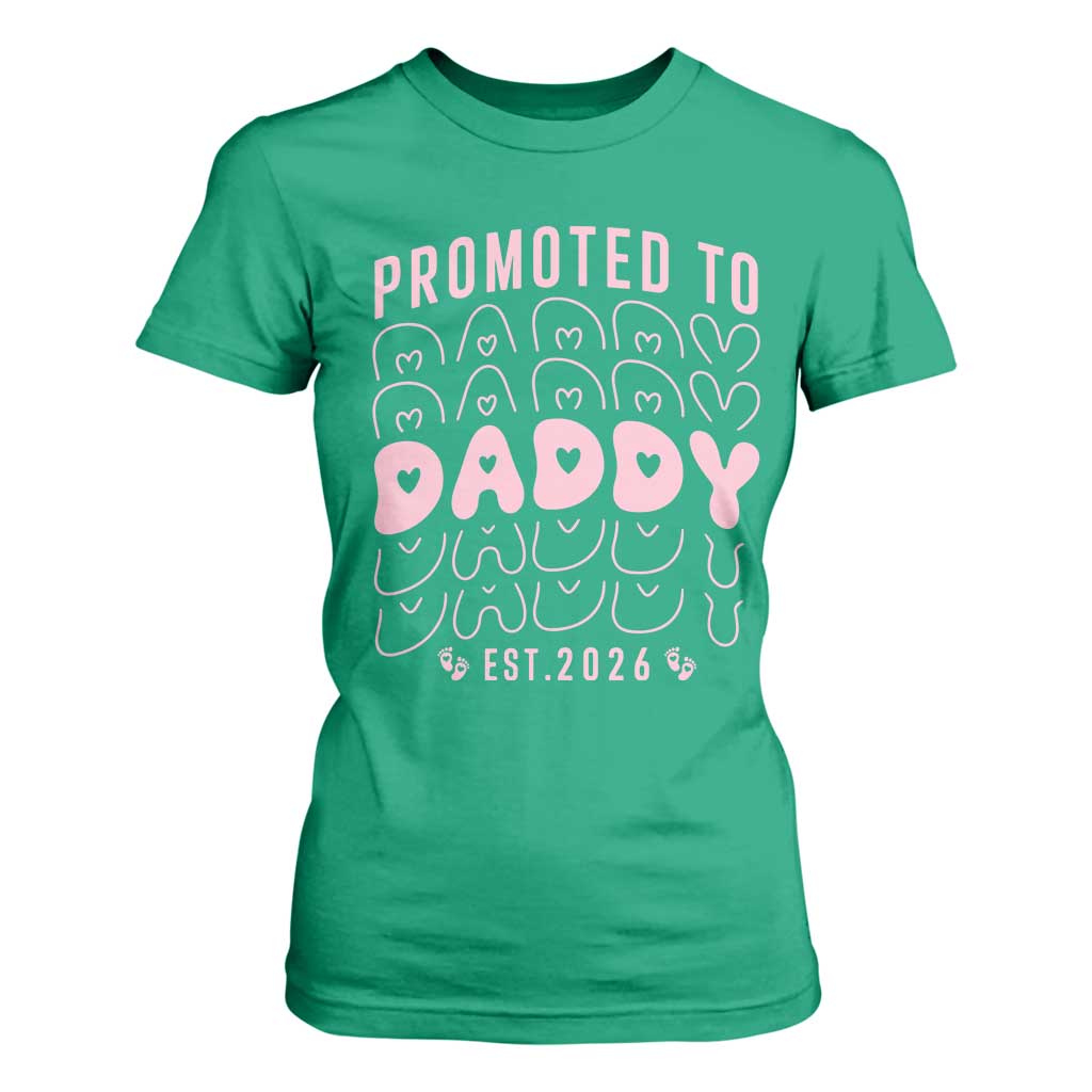 Promoted To Daddy 2026 New Girl Dad T Shirt For Women First Time Fathers Day Gift TS12 Irish Green Print Your Wear
