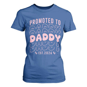 Promoted To Daddy 2026 New Girl Dad T Shirt For Women First Time Fathers Day Gift TS12 Royal Blue Print Your Wear