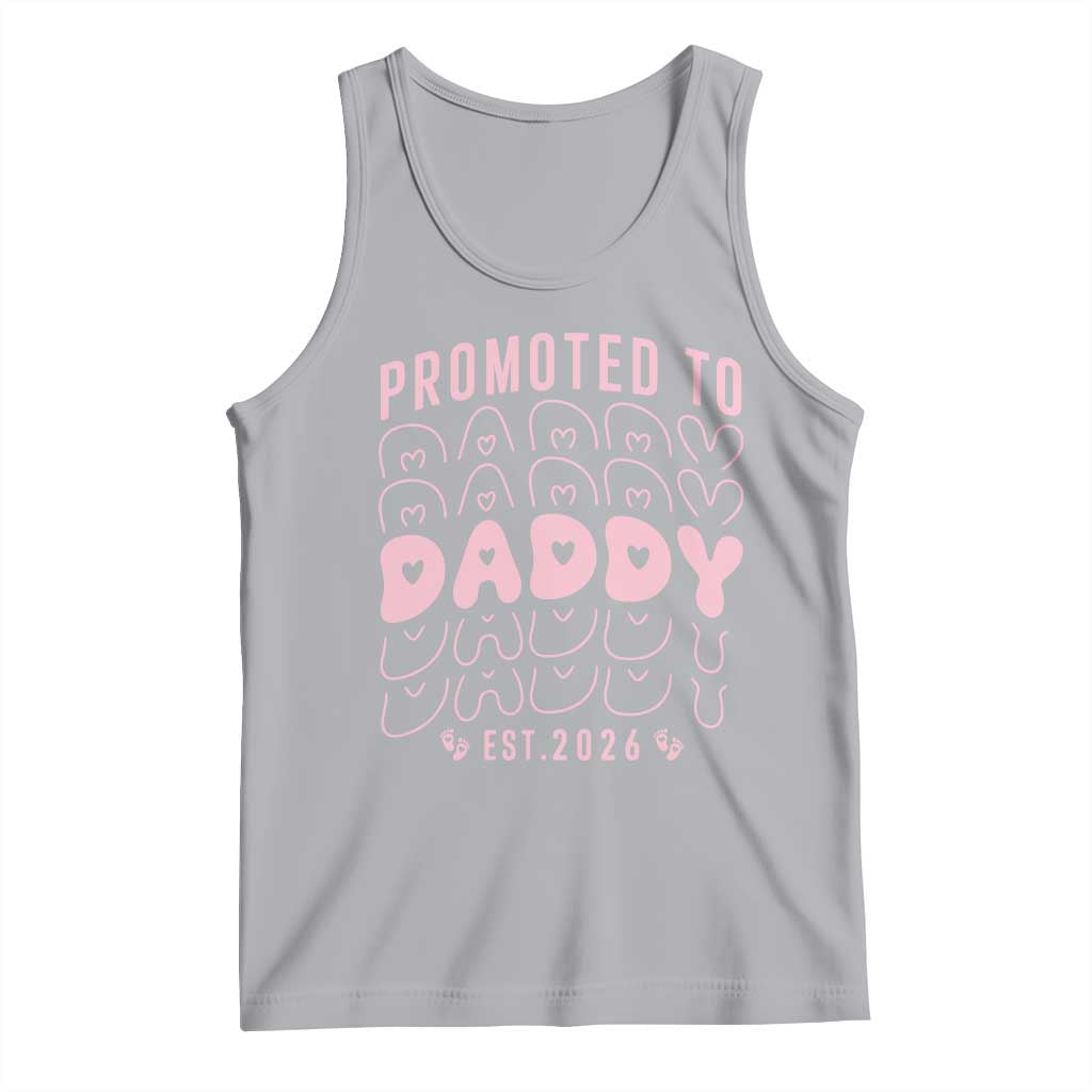 Promoted To Daddy 2026 New Girl Dad Tank Top First Time Fathers Day Gift TS12 Athletic Heather Print Your Wear