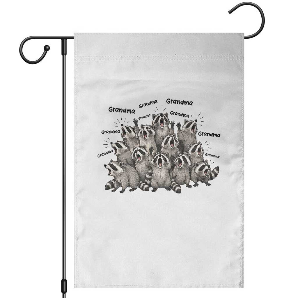 Funny Raccoon Grandma Garden Flag Grandmother Chaos Trash Panda TS12 White Print Your Wear