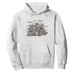 Funny Raccoon Grandma Hoodie Grandmother Chaos Trash Panda TS12 White Print Your Wear