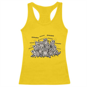 Funny Raccoon Grandma Racerback Tank Top Grandmother Chaos Trash Panda TS12 Daisy Print Your Wear