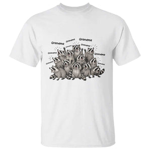 Funny Raccoon Grandma T Shirt Grandmother Chaos Trash Panda TS12 White Print Your Wear
