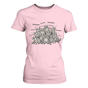 Funny Raccoon Grandma T Shirt For Women Grandmother Chaos Trash Panda TS12 Light Pink Print Your Wear
