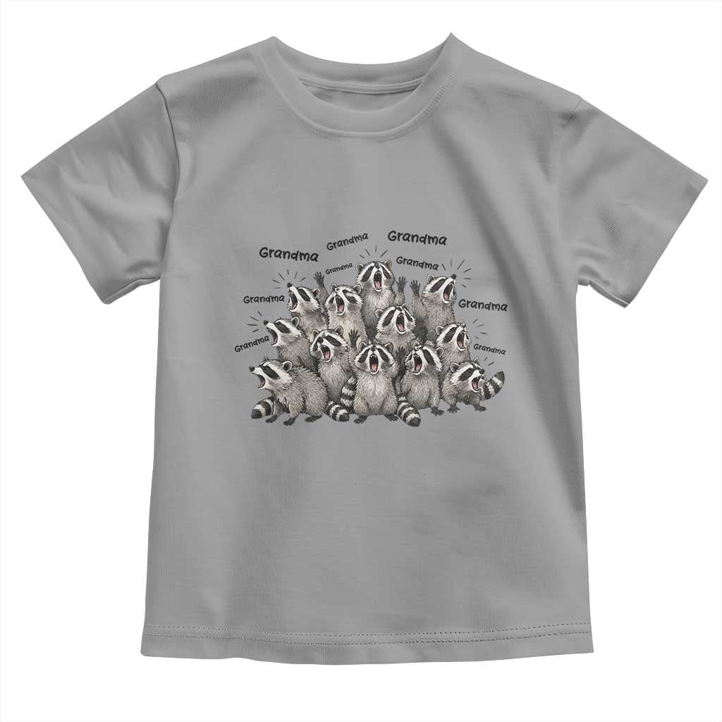 Funny Raccoon Grandma Toddler T Shirt Grandmother Chaos Trash Panda TS12 Sport Gray Print Your Wear