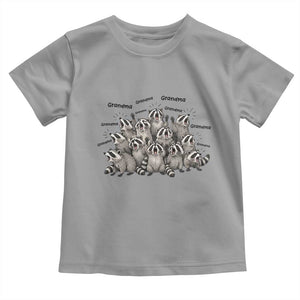 Funny Raccoon Grandma Toddler T Shirt Grandmother Chaos Trash Panda TS12 Sport Gray Print Your Wear