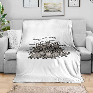Funny Raccoon Grandpa Throw Blanket Chaos Coordinator Grandpa Life Graphic TS12 Print Your Wear