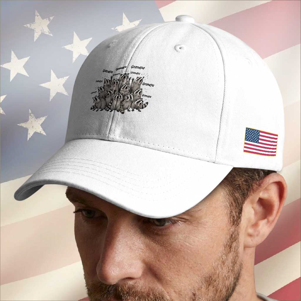 Funny Raccoon Grandpa Baseball Cap Chaos Coordinator Grandpa Life Graphic TS12 Print Your Wear