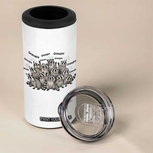 Funny Raccoon Grandpa 4 in 1 Can Cooler Tumbler Chaos Coordinator Grandpa Life Graphic TS12 Print Your Wear