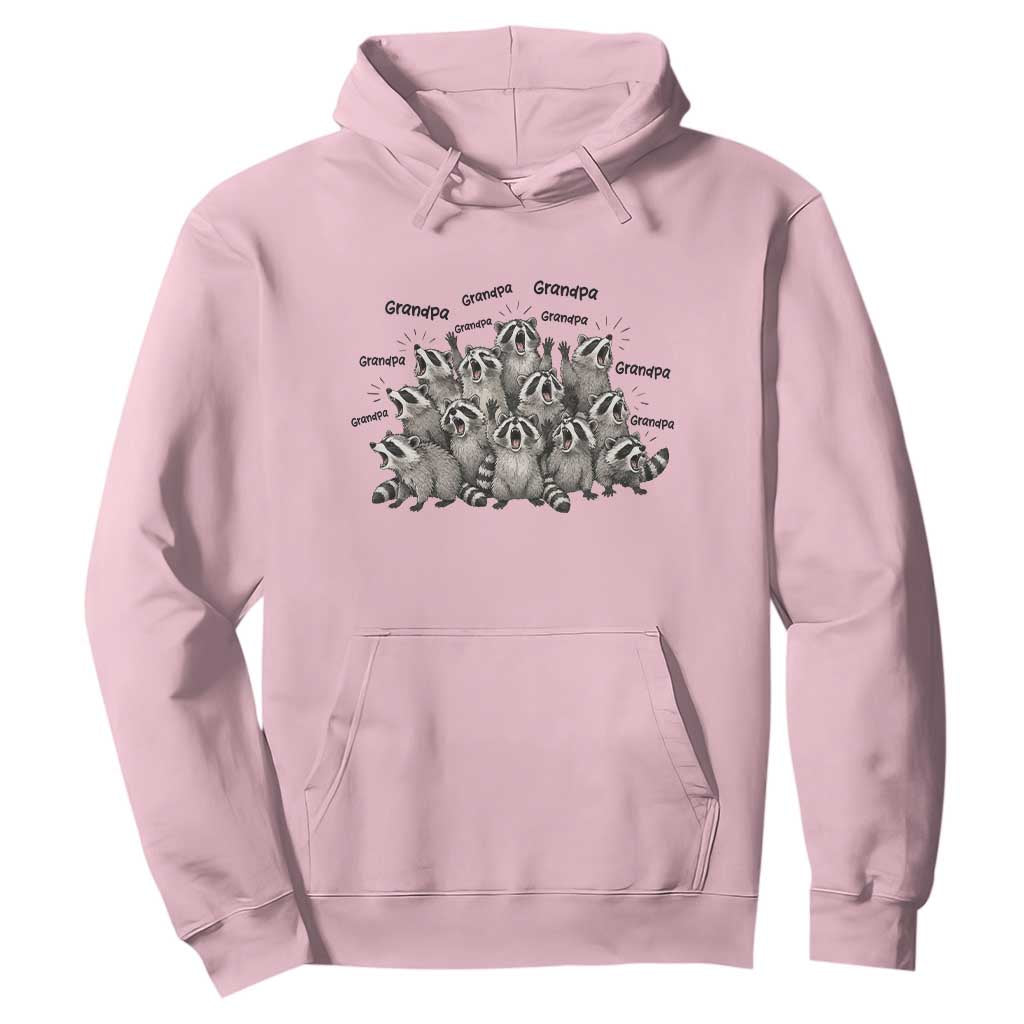 Funny Raccoon Grandpa Hoodie Chaos Coordinator Grandpa Life Graphic TS12 Light Pink Print Your Wear