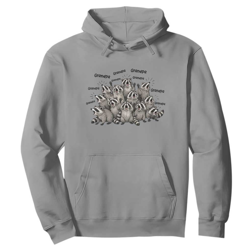 Funny Raccoon Grandpa Hoodie Chaos Coordinator Grandpa Life Graphic TS12 Sport Gray Print Your Wear