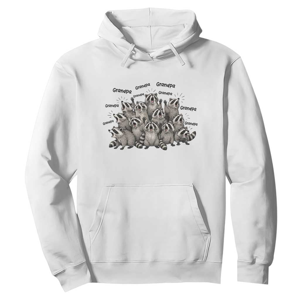 Funny Raccoon Grandpa Hoodie Chaos Coordinator Grandpa Life Graphic TS12 White Print Your Wear