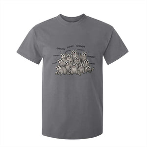 Funny Raccoon Grandpa T Shirt For Kid Chaos Coordinator Grandpa Life Graphic TS12 Charcoal Print Your Wear