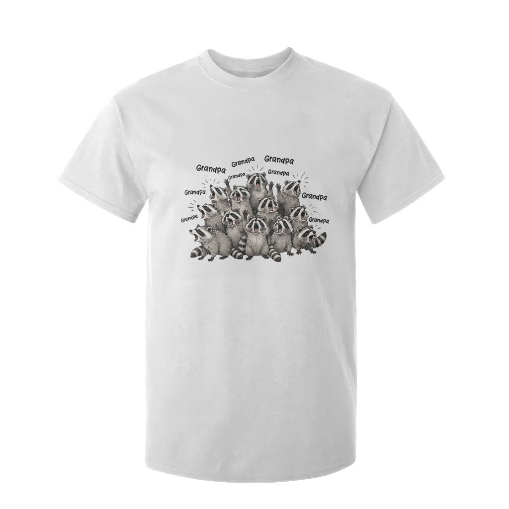 Funny Raccoon Grandpa T Shirt For Kid Chaos Coordinator Grandpa Life Graphic TS12 White Print Your Wear