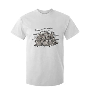 Funny Raccoon Grandpa T Shirt For Kid Chaos Coordinator Grandpa Life Graphic TS12 White Print Your Wear