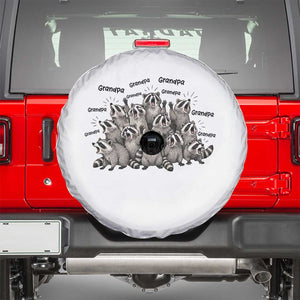 Funny Raccoon Grandpa Spare Tire Cover Chaos Coordinator Grandpa Life Graphic TS12 White Print Your Wear