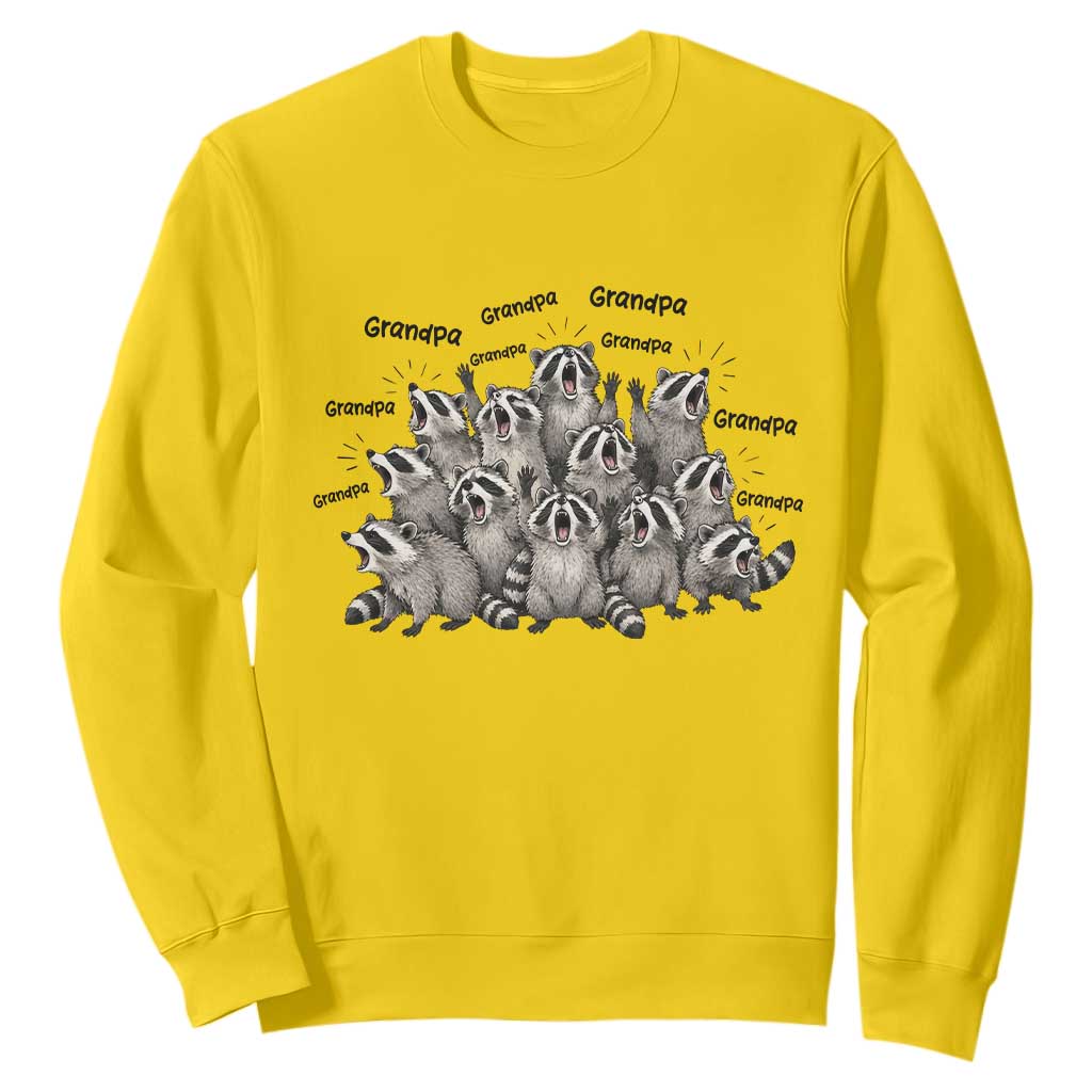 Funny Raccoon Grandpa Sweatshirt Chaos Coordinator Grandpa Life Graphic TS12 Daisy Print Your Wear