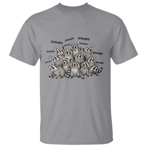 Funny Raccoon Grandpa T Shirt Chaos Coordinator Grandpa Life Graphic TS12 Sport Gray Print Your Wear
