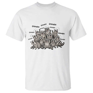Funny Raccoon Grandpa T Shirt Chaos Coordinator Grandpa Life Graphic TS12 White Print Your Wear