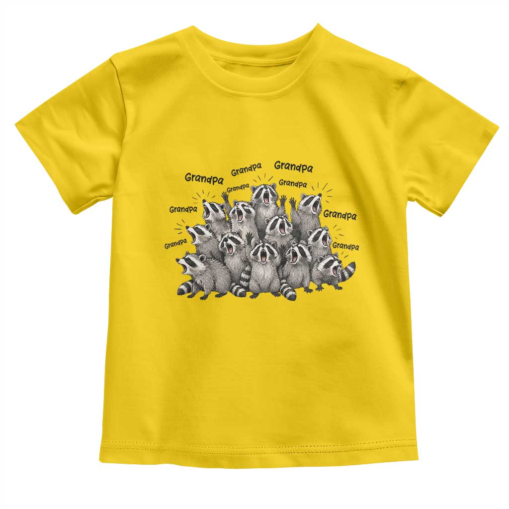 Funny Raccoon Grandpa Toddler T Shirt Chaos Coordinator Grandpa Life Graphic TS12 Daisy Print Your Wear