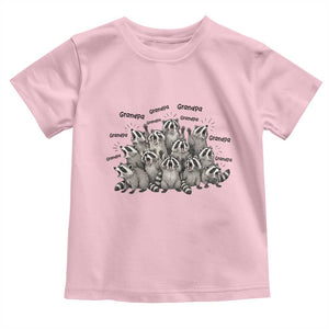 Funny Raccoon Grandpa Toddler T Shirt Chaos Coordinator Grandpa Life Graphic TS12 Light Pink Print Your Wear