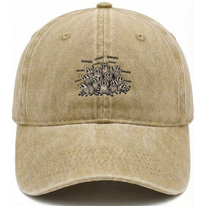 Funny Raccoon Grandpa Washed Cotton Baseball Cap Chaos Coordinator Grandpa Life Graphic TS12 Print Your Wear