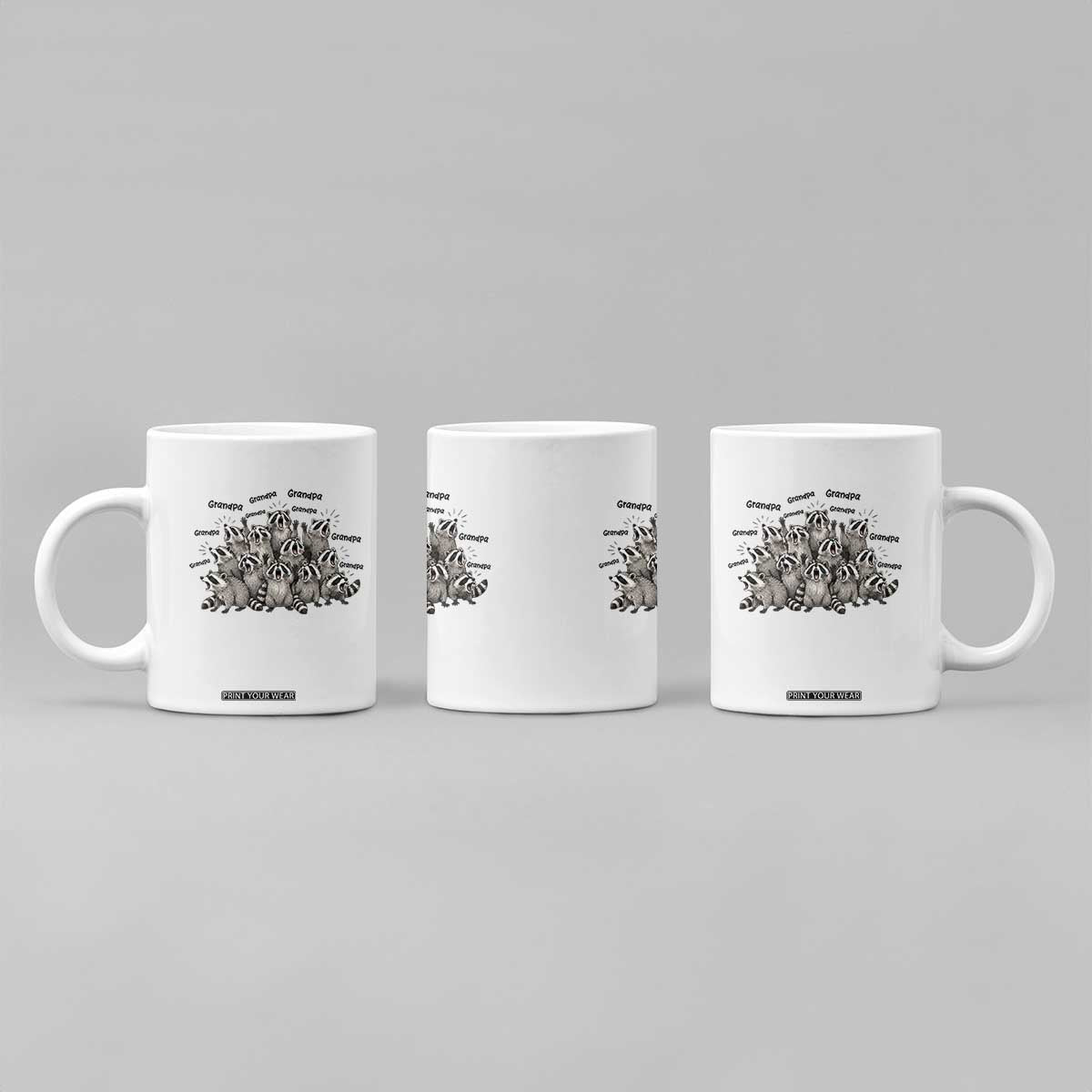 Funny Raccoon Grandpa Coffee Mug Chaos Coordinator Grandpa Life Graphic TS12 Print Your Wear