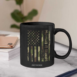 Promoted To Grandpa Est 2026 Patriotic American Flag Camo Coffee Mug TS12 Print Your Wear