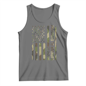 Promoted To Grandpa Est 2026 Patriotic American Flag Camo Tank Top TS12 Black Heather Print Your Wear