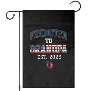 Patriotic Promoted To Grandpa Est 2026 Garden Flag US Flag New Father Gift TS12 Black Print Your Wear