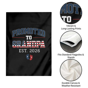 Patriotic Promoted To Grandpa Est 2026 Garden Flag US Flag New Father Gift TS12 Print Your Wear