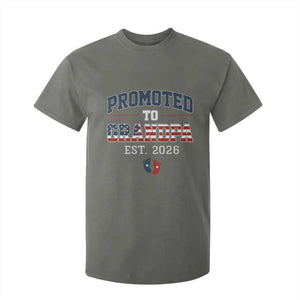 Patriotic Promoted To Grandpa Est 2026 T Shirt For Kid US Flag New Father Gift TS12 Military Green Print Your Wear