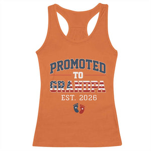 Patriotic Promoted To Grandpa Est 2026 Racerback Tank Top US Flag New Father Gift TS12 Orange Print Your Wear