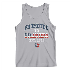 Patriotic Promoted To Grandpa Est 2026 Tank Top US Flag New Father Gift